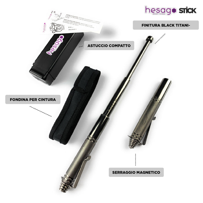 Hesago Stick Pen - Manganello Telescopico Tascabile a Penna
