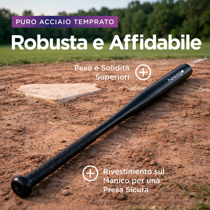 Mazza da Baseball in Acciaio Temprato Pesante